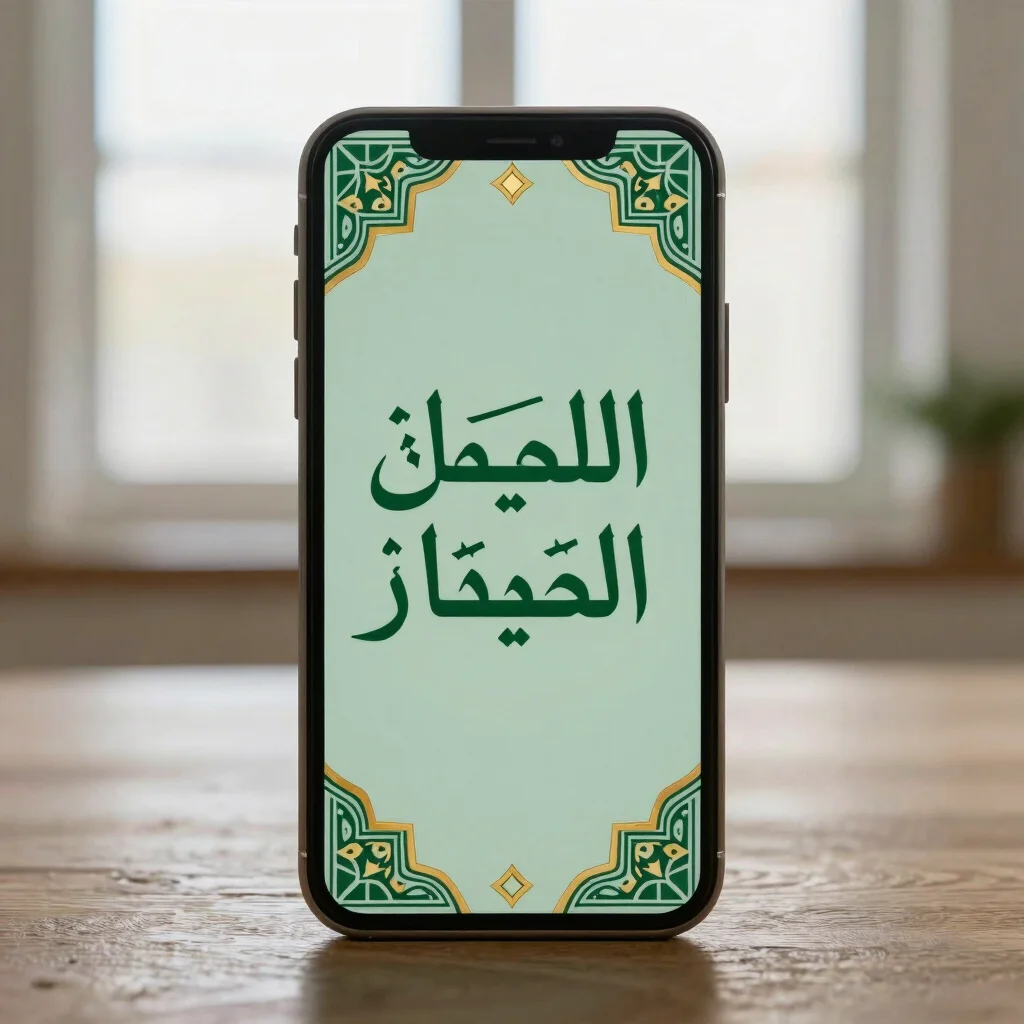 خط عربي واضح يجعل بطاقة الجمعة أسهل قراءة